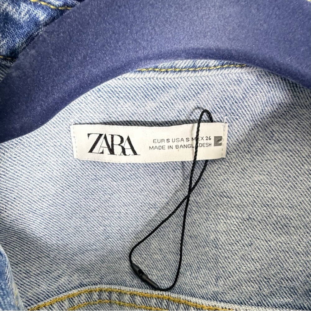 Zara Light Blue Denim Jumpsuit - Picture 8 of 8